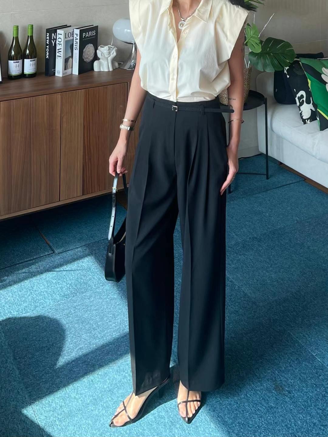 TINT東大門㊣代購女士新款時尚休閑職業熱賣休閑褲不含腰帶TINT休閑褲圖色2