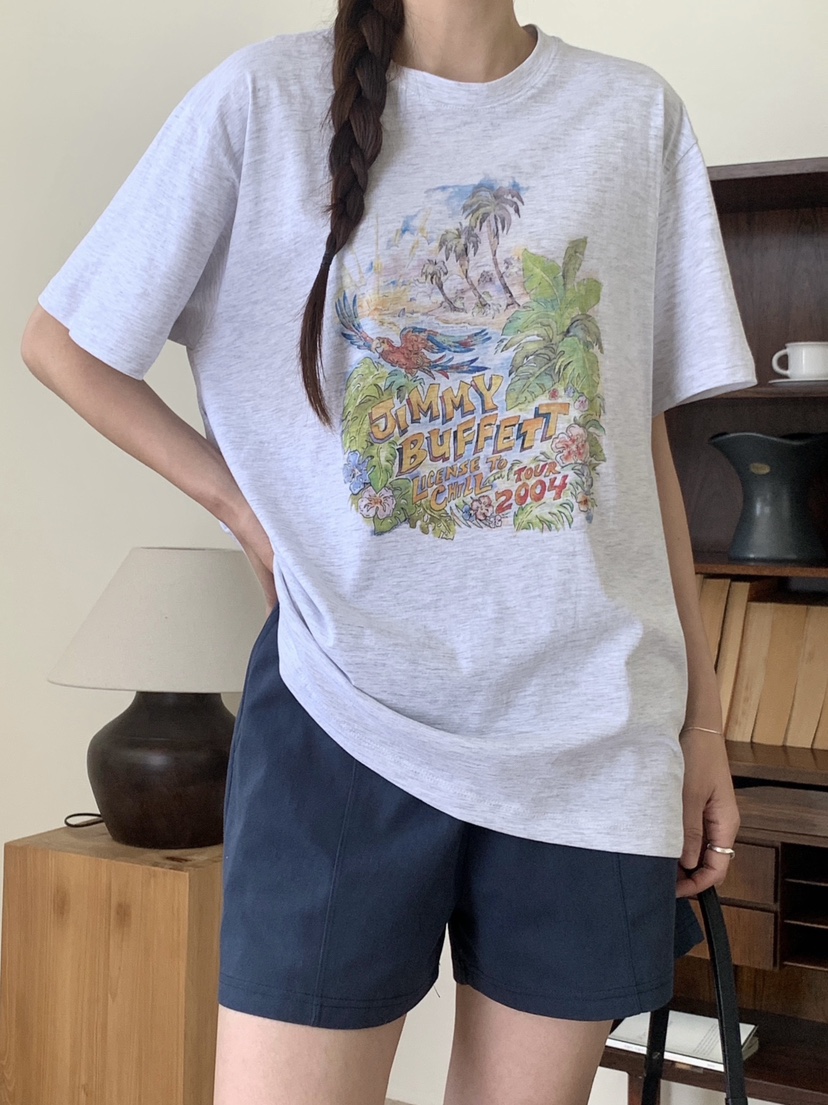 WOOD韓國直郵㊣女裝新品職業25春夏時尚熱賣休閑人氣真品T恤WOODT恤