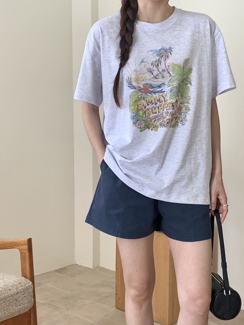WOOD韓國直郵㊣女裝新品職業25春夏時尚熱賣休閑人氣真品T恤WOODT恤