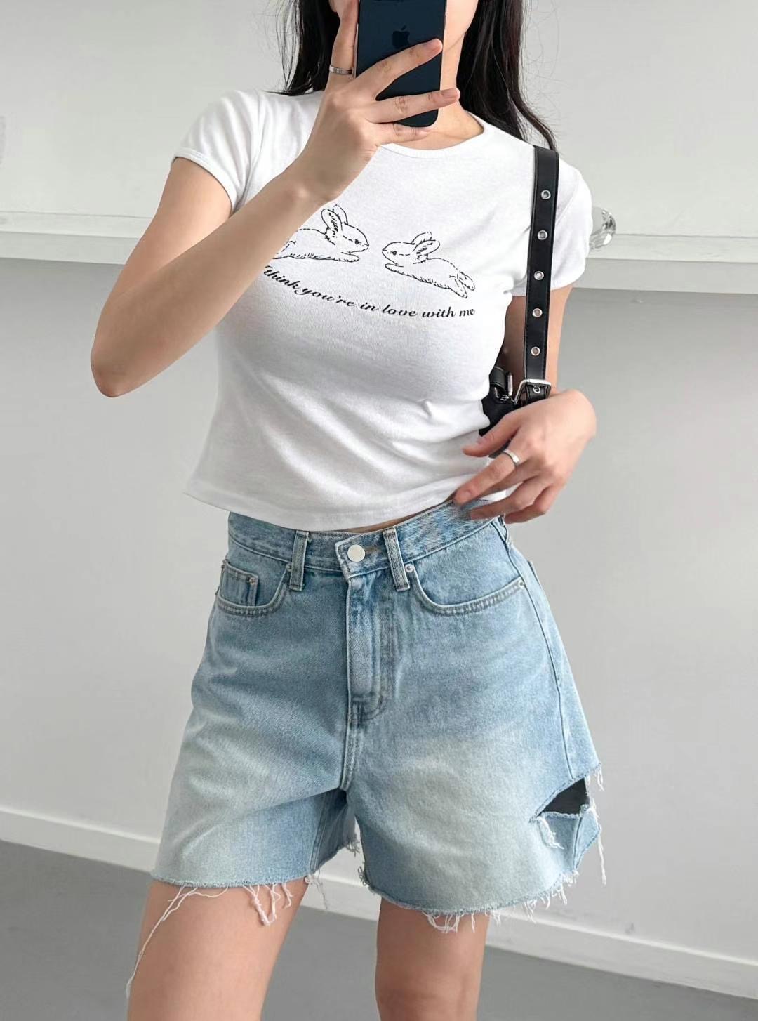 BLUSHER東大門㊣代購女裝新品25春夏真品人氣推薦休閑熱賣T恤BLUSHERT恤