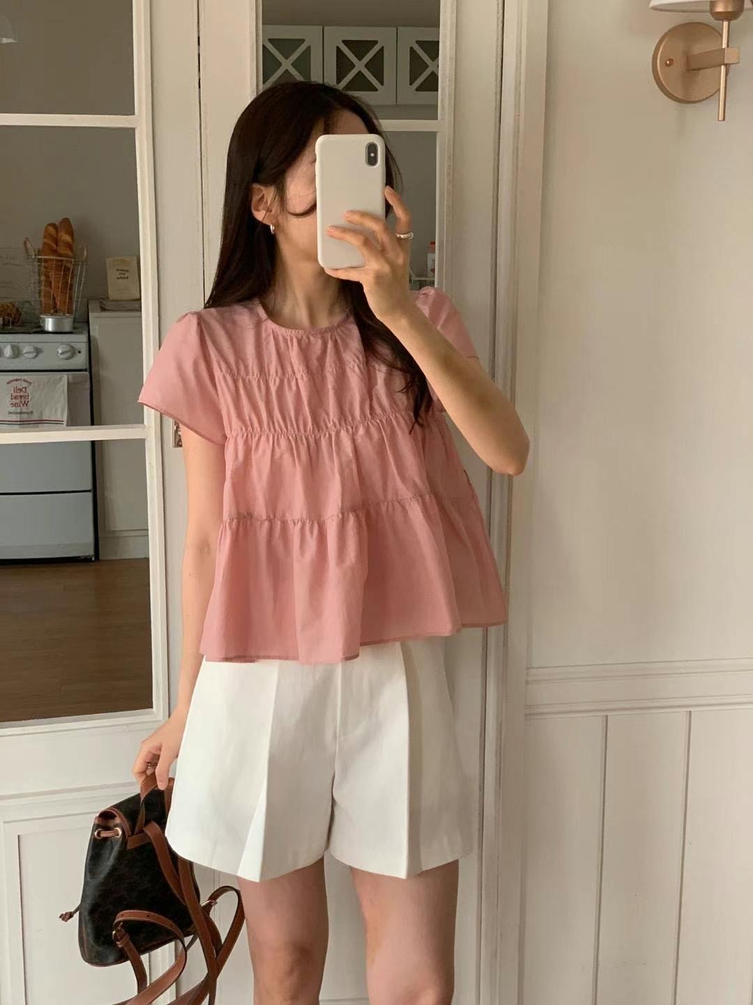 BLUSHER東大門㊣代購女士新款時尚職業休閑真品熱賣襯衫蕾絲衫BLUSHER襯衫/蕾絲衫