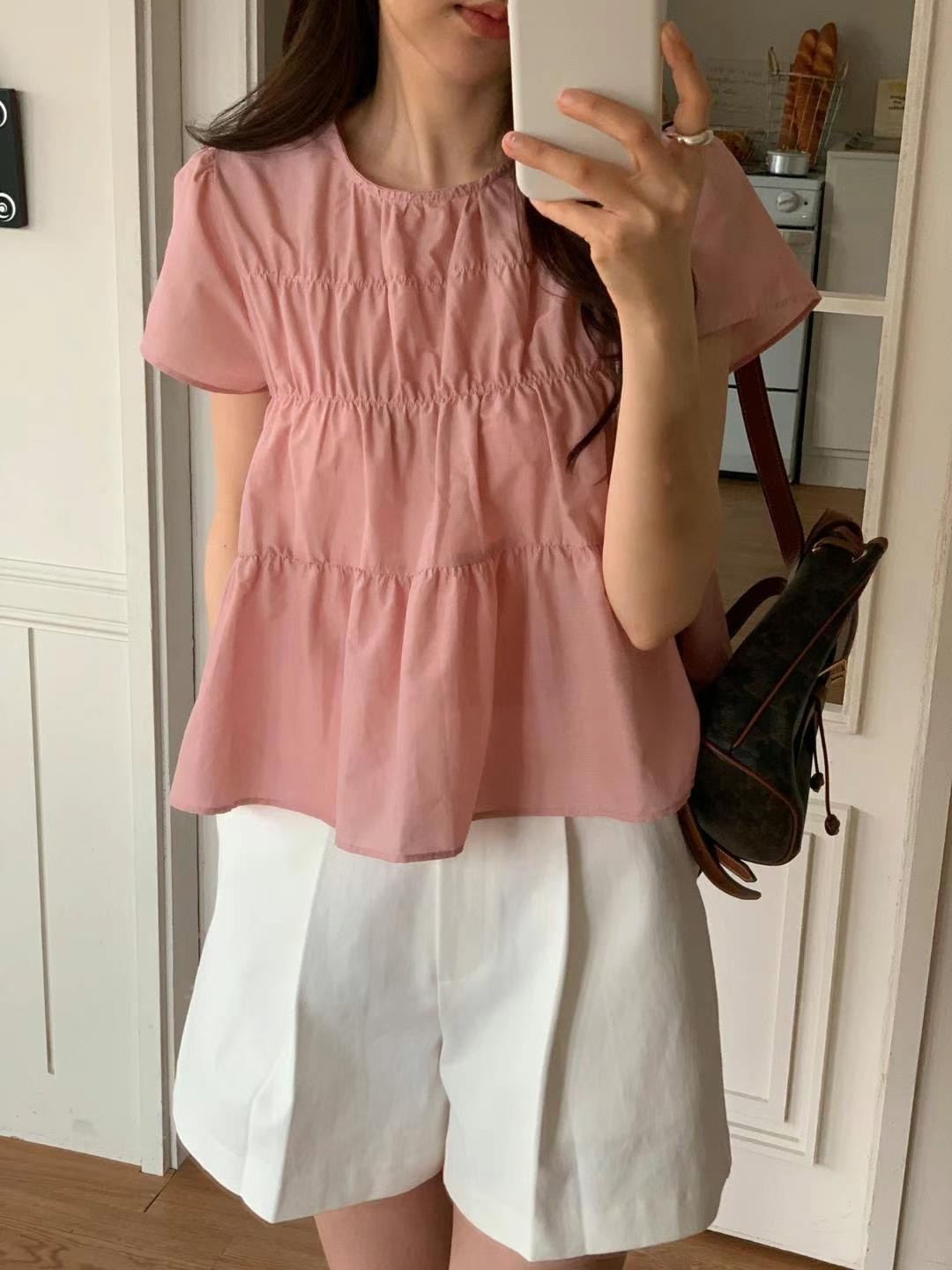 BLUSHER東大門㊣代購女士新款時尚職業休閑真品熱賣襯衫蕾絲衫BLUSHER襯衫/蕾絲衫