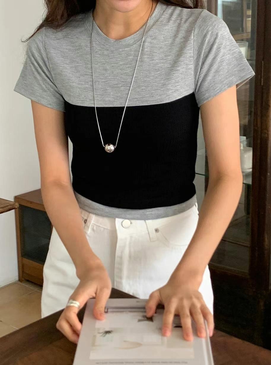 BLUSHER東大門㊣直郵女裝新品人氣休閑職業真品熱賣時尚T恤BLUSHERT恤圖色2