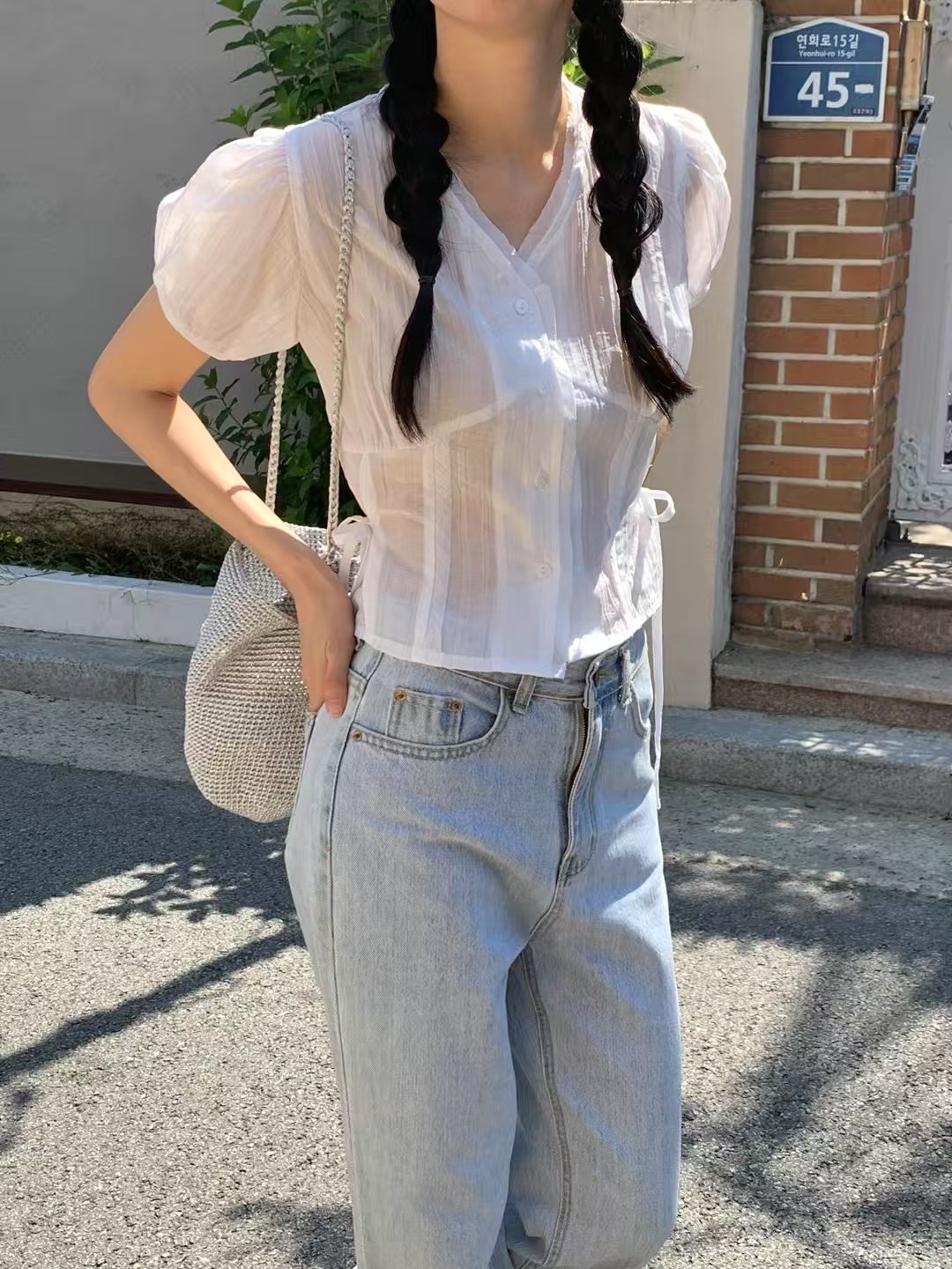 THE ZOA東大門㊣實拍女裝新款休閑推薦熱賣職業襯衫蕾絲衫THE ZOA襯衫/蕾絲衫