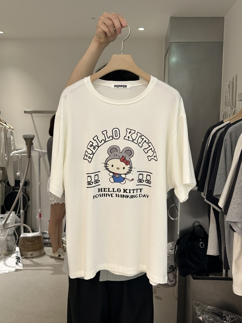 PEPPER-L東大門㊣直郵女士新款推薦職業休閑熱賣25春夏T恤PEPPERT恤圖色1