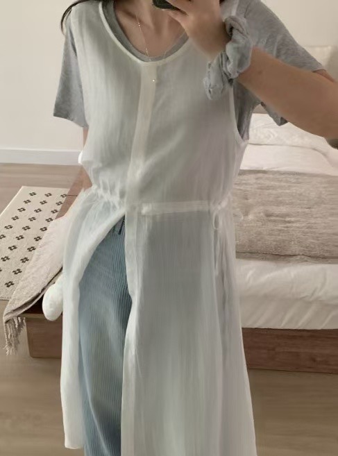 THE ZOA韓國代購㊣女士新款熱賣休閑人氣推薦時尚連衣裙天絲THE ZOA連衣裙
