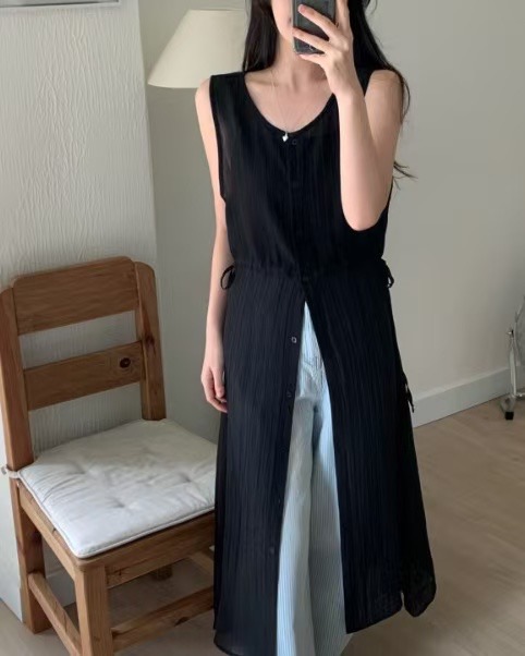 THE ZOA韓國代購㊣女士新款熱賣休閑人氣推薦時尚連衣裙天絲THE ZOA連衣裙