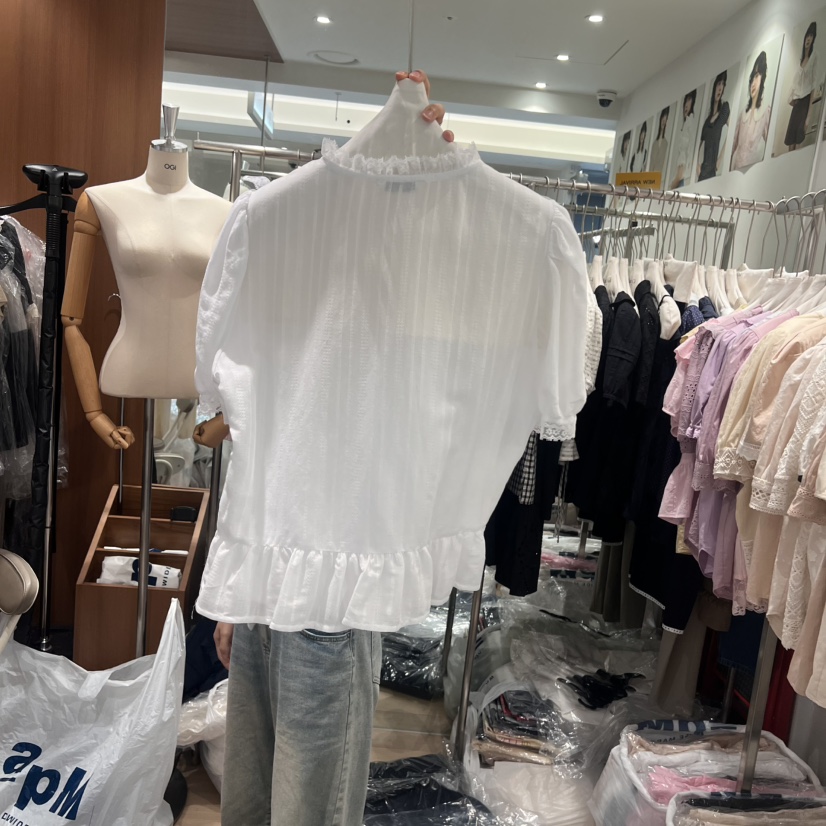 OGI東大門㊣代購女士新款時尚推薦25春夏人氣熱賣襯衫蕾絲衫FLat OGI襯衫/蕾絲衫