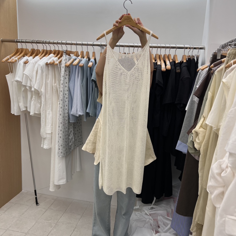 DRESS ROOM東大門㊣實拍女士新款真品休閑推薦人氣連衣裙綁帶DRESS ROOM連衣裙圖色2