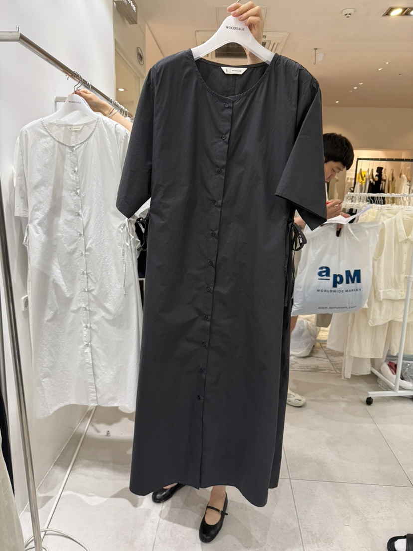 WOOD SAGE韓國代購㊣女裝新品25春夏時尚人氣職業真品連衣裙WOOD SAGE連衣裙圖色2