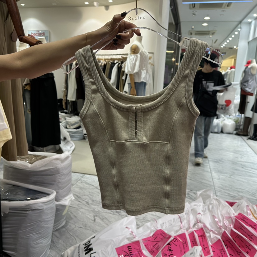 3COLOR韓國直郵㊣女裝新品推薦吊帶背心Three color吊帶/背心圖色4