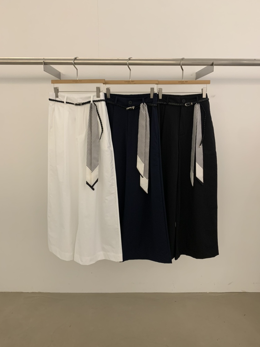 UNDER KEY東大門㊣代購女士新品休閑熱賣推薦休閑褲含腰帶UNDER KEY休閑褲