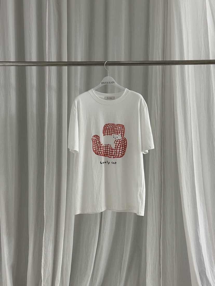RIVER RAIN韓國代購㊣女士新品推薦職業25春夏真品T恤可愛的RIVER RAINT恤圖色1