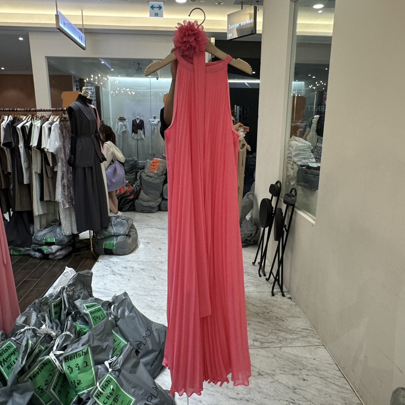 HERISH韓國代購㊣女士新品職業時尚25春夏真品連衣裙含圍巾Herish連衣裙圖色2