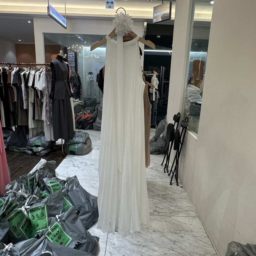 HERISH韓國代購㊣女士新品職業時尚25春夏真品連衣裙含圍巾Herish連衣裙圖色3