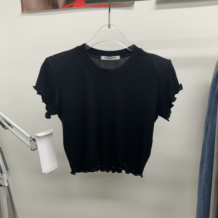 TOPDRESSING韓國直郵㊣女裝新款推薦真品人氣職業休閑25春夏T恤TOPDRESSINGT恤圖色2