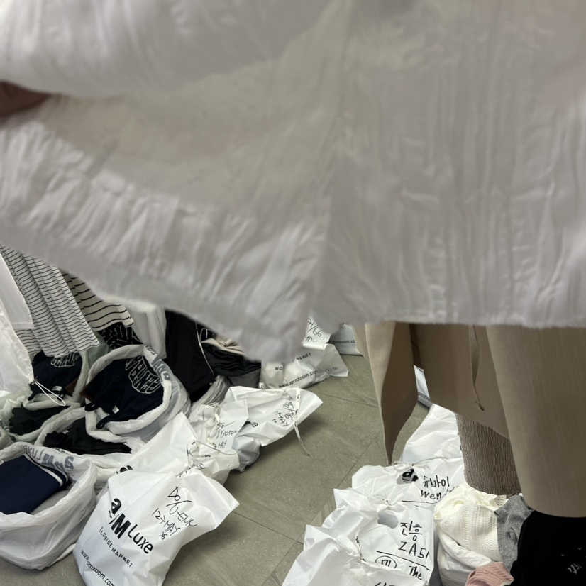 UNA/THE MAY韓國直郵㊣女裝新品真品休閑25春夏裙褲百褶緞面THEMAY/UNA裙褲