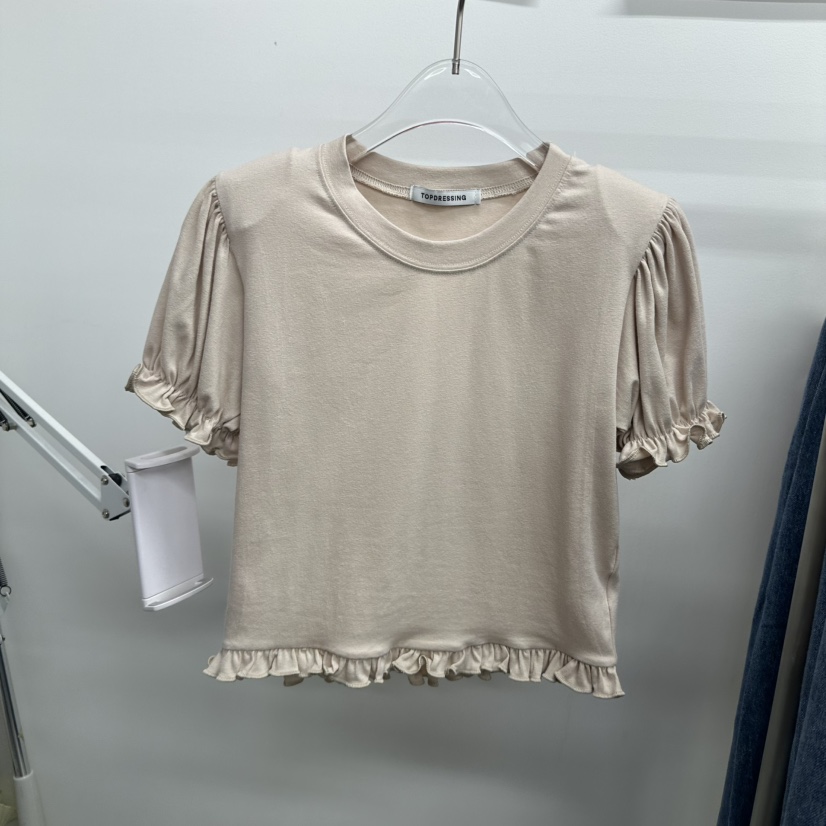 TOPDRESSING韓國代購㊣女士新品25春夏推薦熱賣休閑職業T恤TOPDRESSINGT恤圖色2