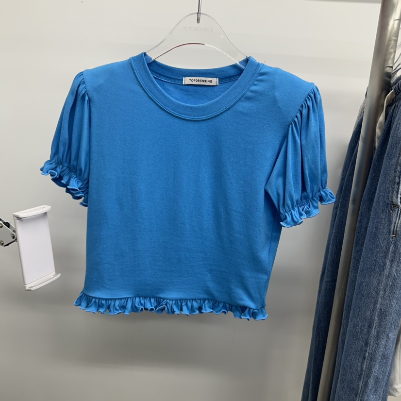 TOPDRESSING韓國代購㊣女士新品25春夏推薦熱賣休閑職業T恤TOPDRESSINGT恤圖色3