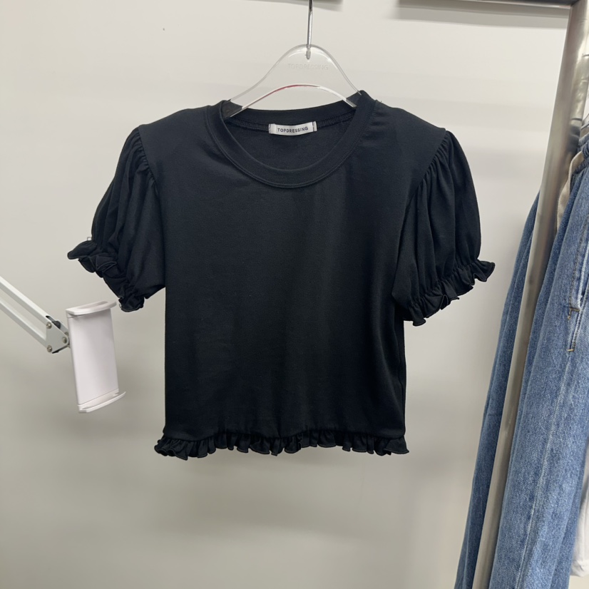TOPDRESSING韓國代購㊣女士新品25春夏推薦熱賣休閑職業T恤TOPDRESSINGT恤圖色4