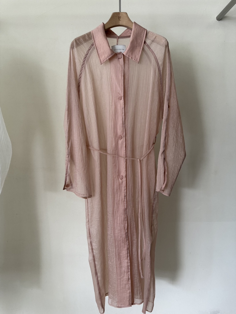 MUSHROOM-A東大門㊣直郵女士新品真品25春夏人氣職業長款風衣MUSHROOM長款風衣圖色2
