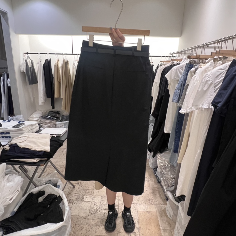 A Flan東大門㊣實拍女裝新品熱賣半身裙中短裙不含腰帶棉質AFN/A Flan半身裙/中短裙