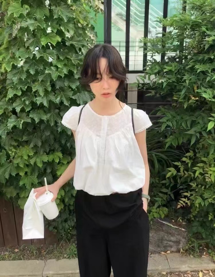 ANGE韓國直郵㊣女裝新款熱賣職業真品休閑人氣襯衫蕾絲衫打折ANGE襯衫/蕾絲衫