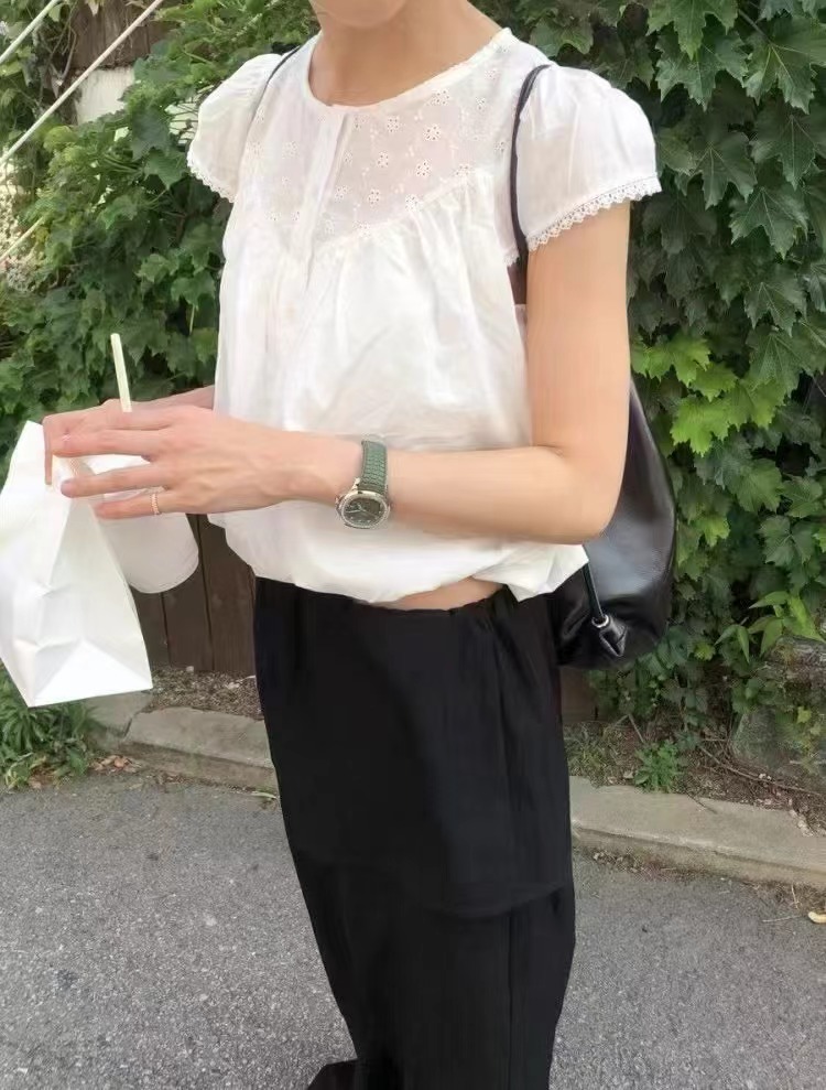 ANGE韓國直郵㊣女裝新款熱賣職業真品休閑人氣襯衫蕾絲衫打折ANGE襯衫/蕾絲衫