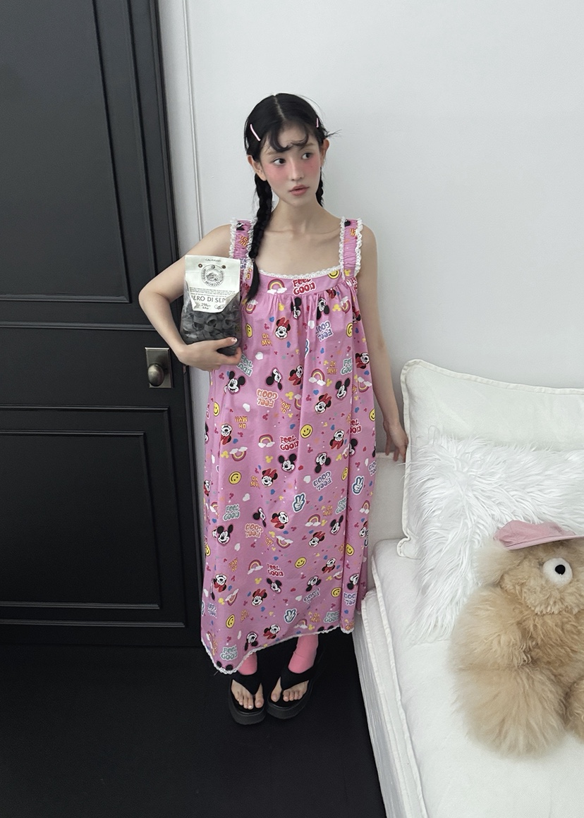 OURWAVE/OUR ROOM韓國代購㊣女裝新品熱賣25春夏時尚睡衣Our Wave/Our Room睡衣