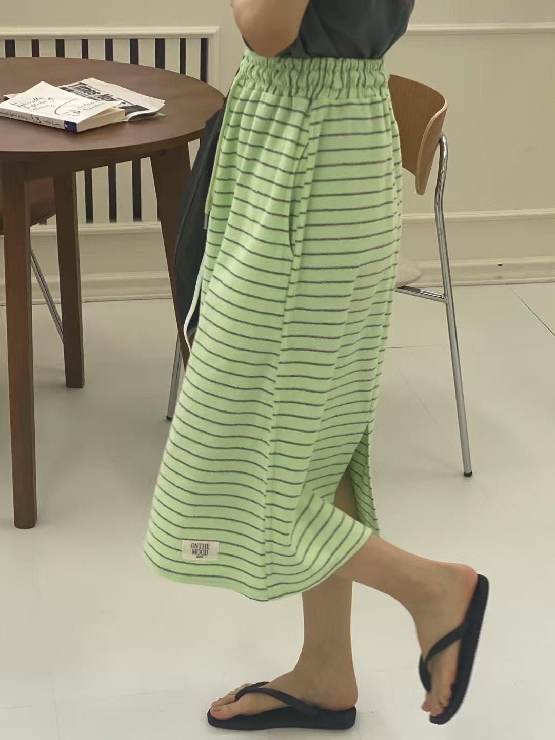 ONTHEMOOD韓國代購㊣女士新款休閑職業25春夏熱賣真品人氣長裙RIPPLE長裙