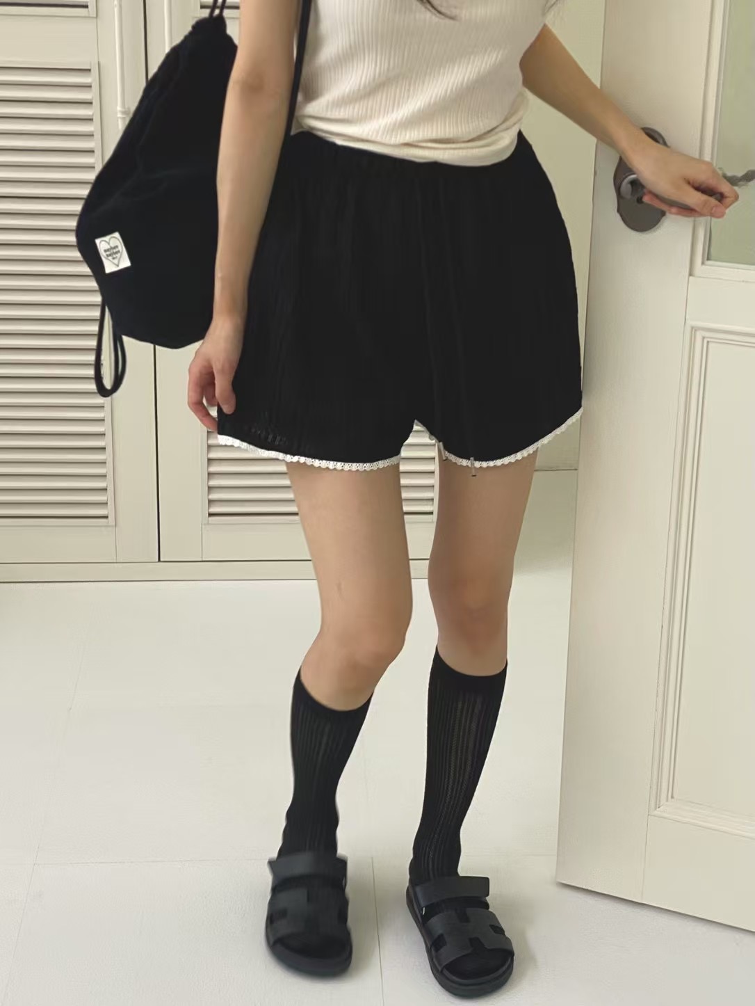 ONTHEMOOD東大門㊣代購女裝新品熱賣職業真品人氣時尚25春夏短褲RIPPLE短褲圖色3
