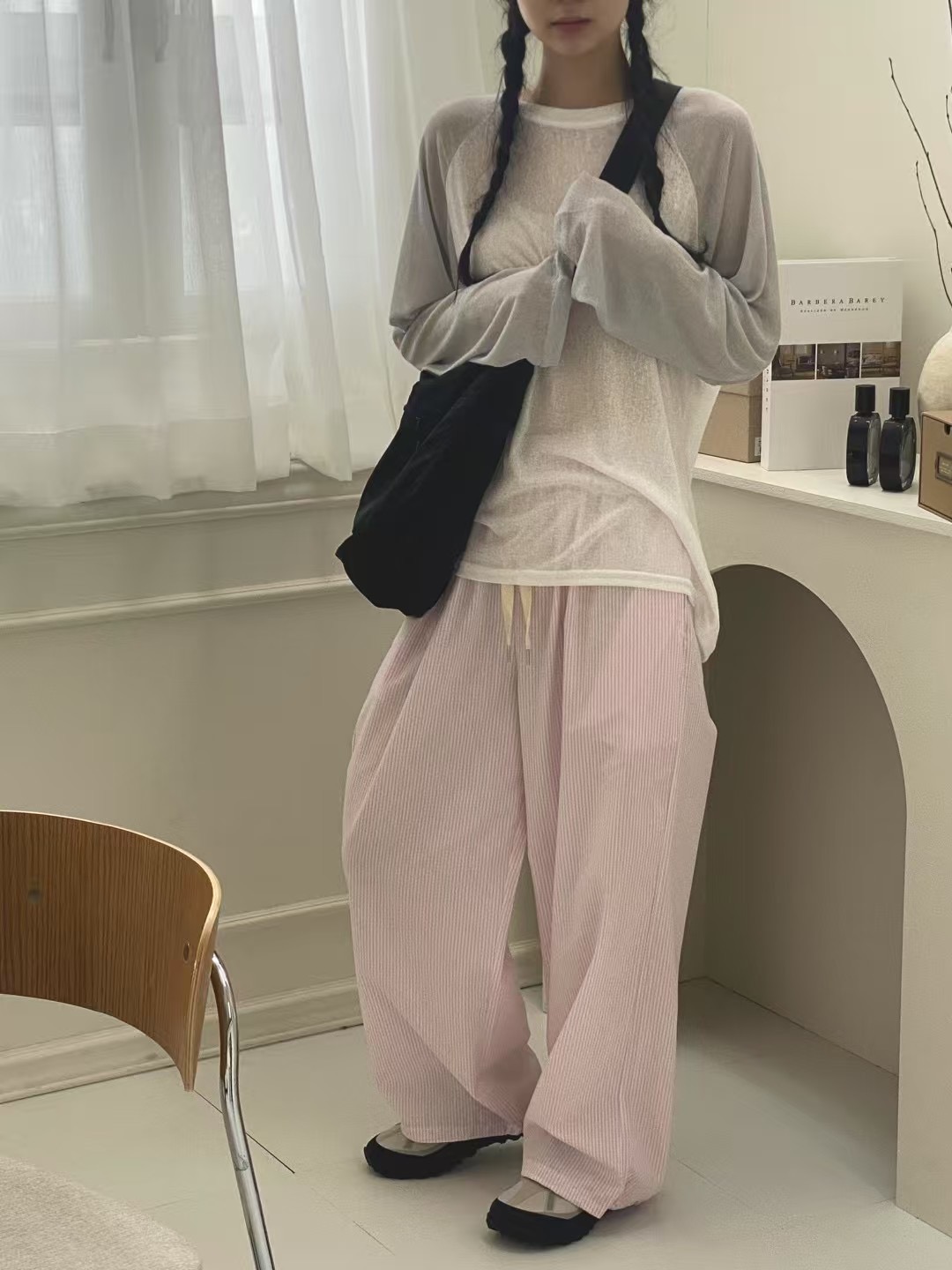 ONTHEMOOD東大門㊣實拍女士新品人氣25春夏職業休閑時尚休閑褲RIPPLE休閑褲