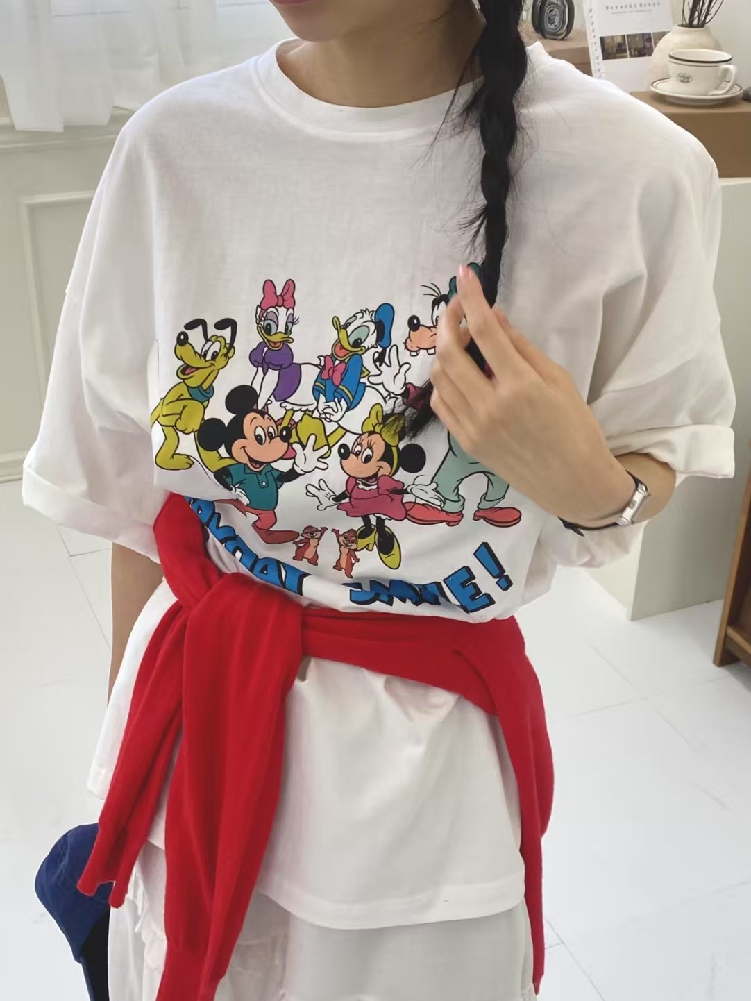ONTHEMOOD東大門㊣實拍女裝新款熱賣25春夏人氣推薦休閑T恤RIPPLET恤