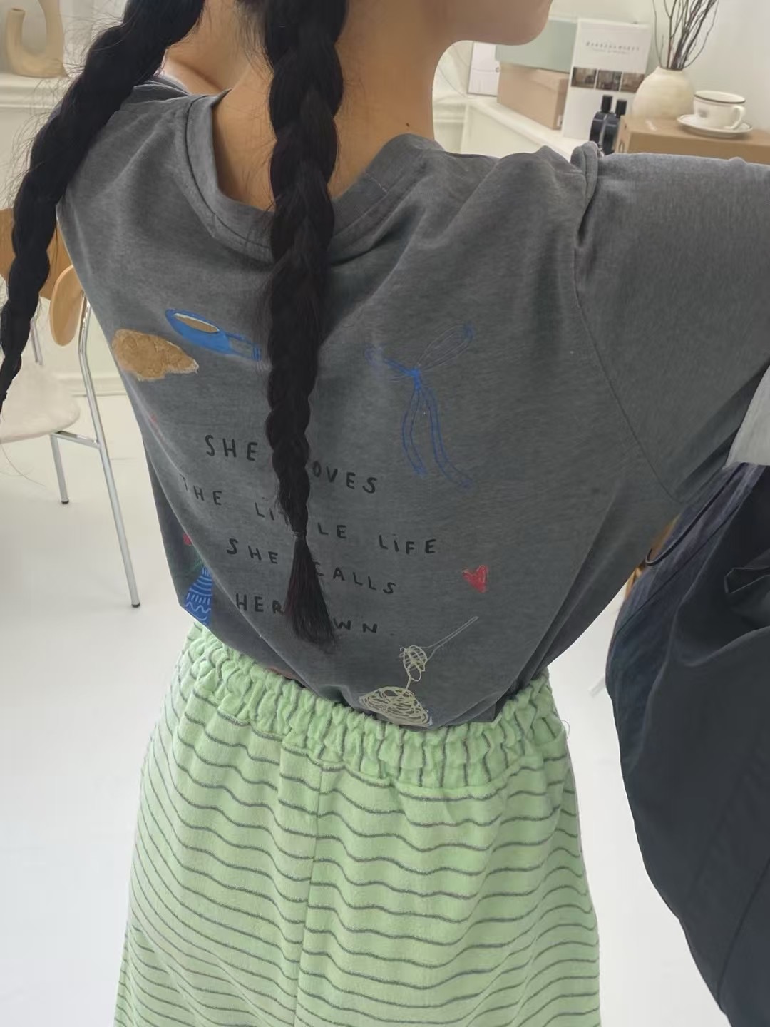 ONTHEMOOD東大門㊣實拍女士新款時尚熱賣推薦休閑人氣25春夏T恤RIPPLET恤