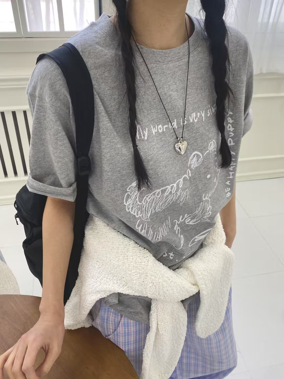ONTHEMOOD東大門㊣實拍女裝新款人氣真品25春夏休閑時尚T恤RIPPLET恤