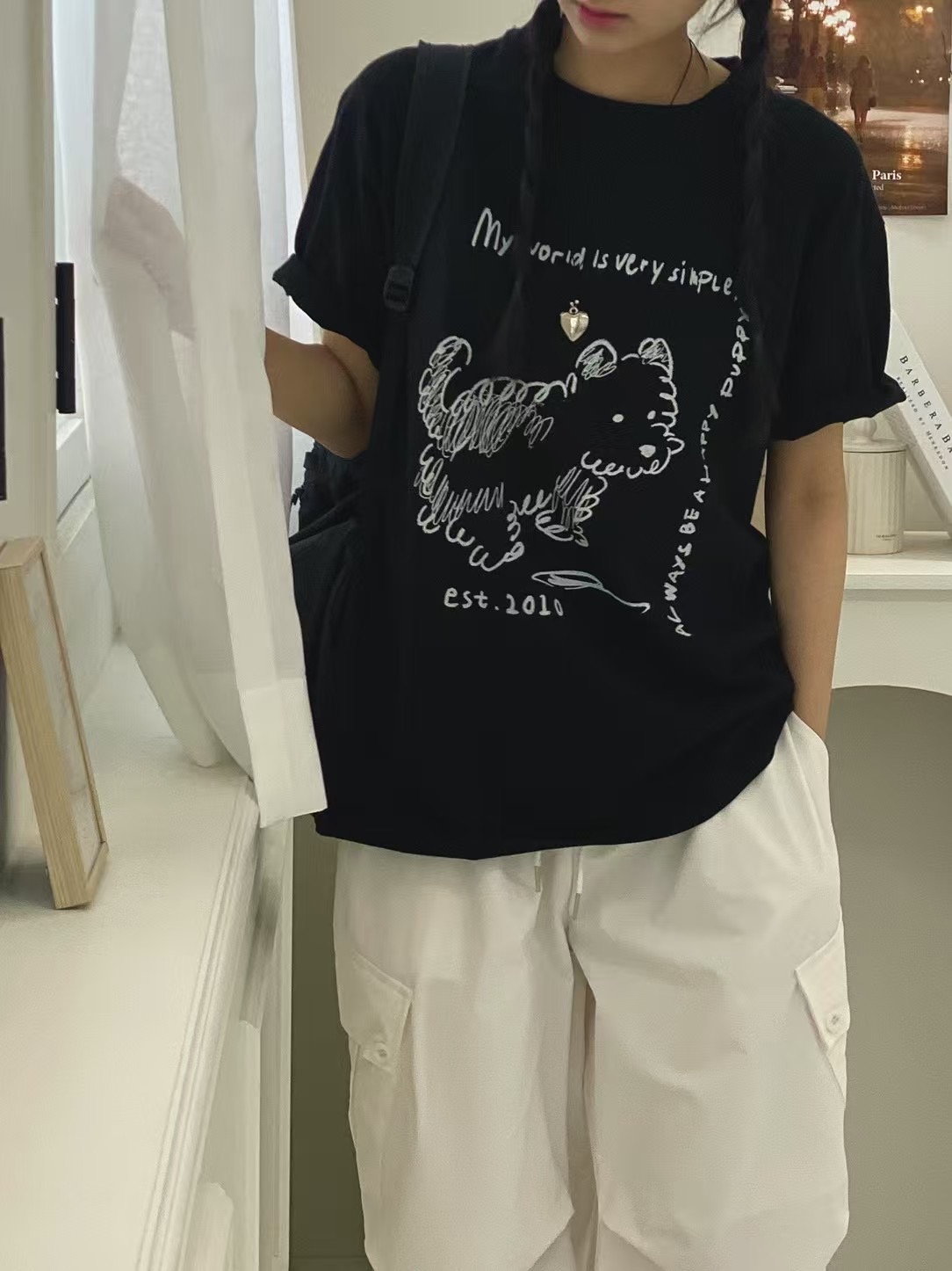 ONTHEMOOD東大門㊣實拍女裝新款人氣真品25春夏休閑時尚T恤RIPPLET恤圖色3