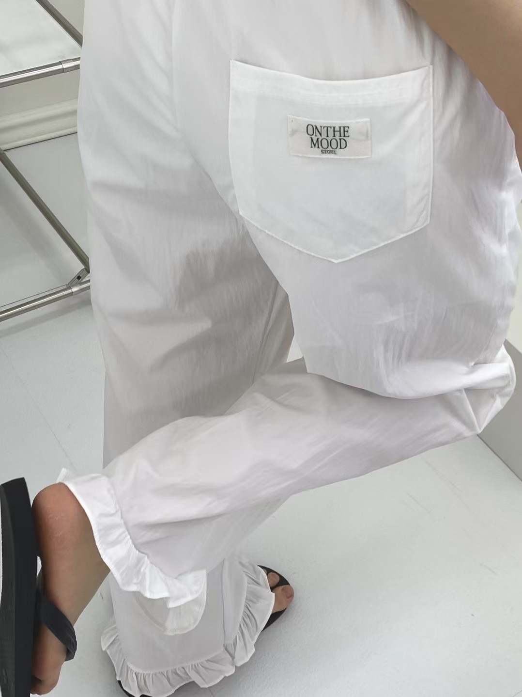 ONTHEMOOD東大門㊣實拍女士新品熱賣推薦休閑時尚人氣休閑褲RIPPLE休閑褲