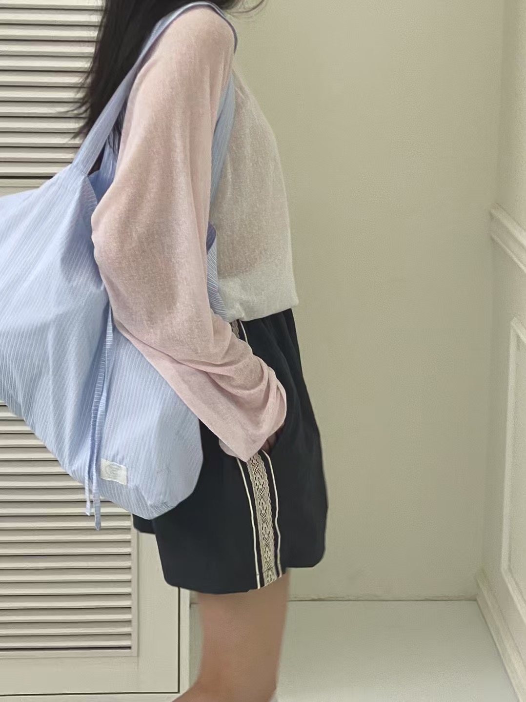 ONTHEMOOD東大門㊣直郵女裝新款25春夏熱賣人氣真品長袖T恤RIPPLE長袖T恤