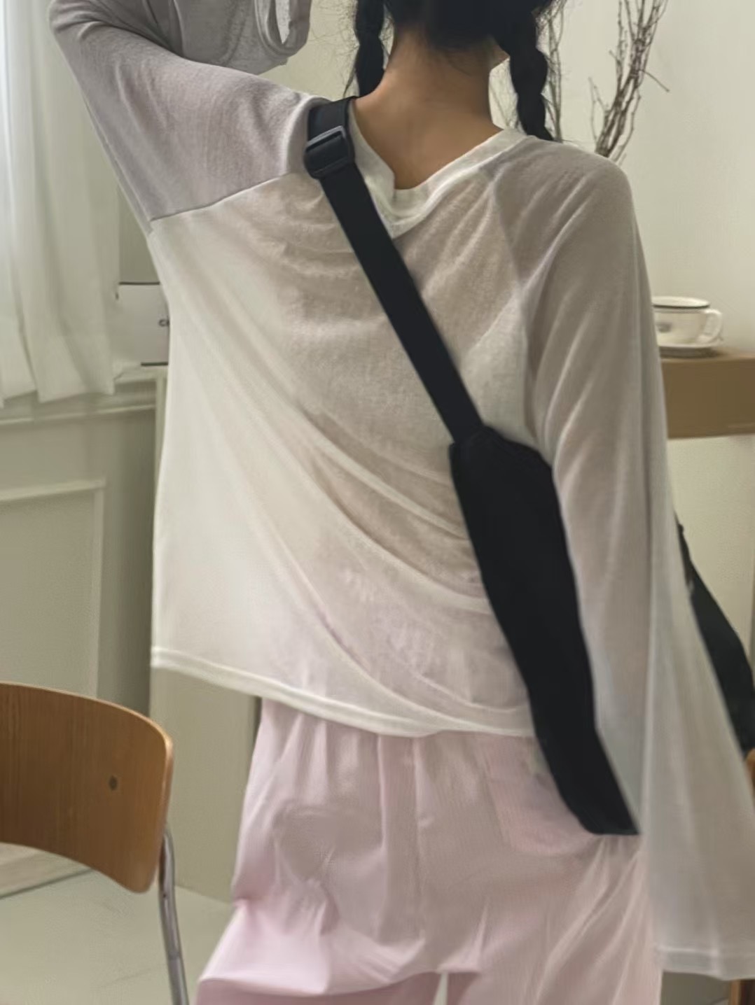 ONTHEMOOD東大門㊣直郵女裝新款25春夏熱賣人氣真品長袖T恤RIPPLE長袖T恤