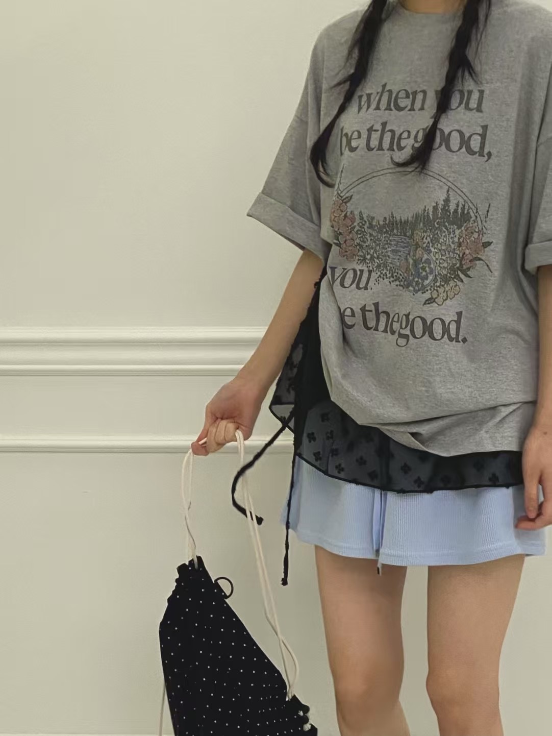 ONTHEMOOD東大門㊣直郵女士新品人氣時尚熱賣真品25春夏T恤RIPPLET恤