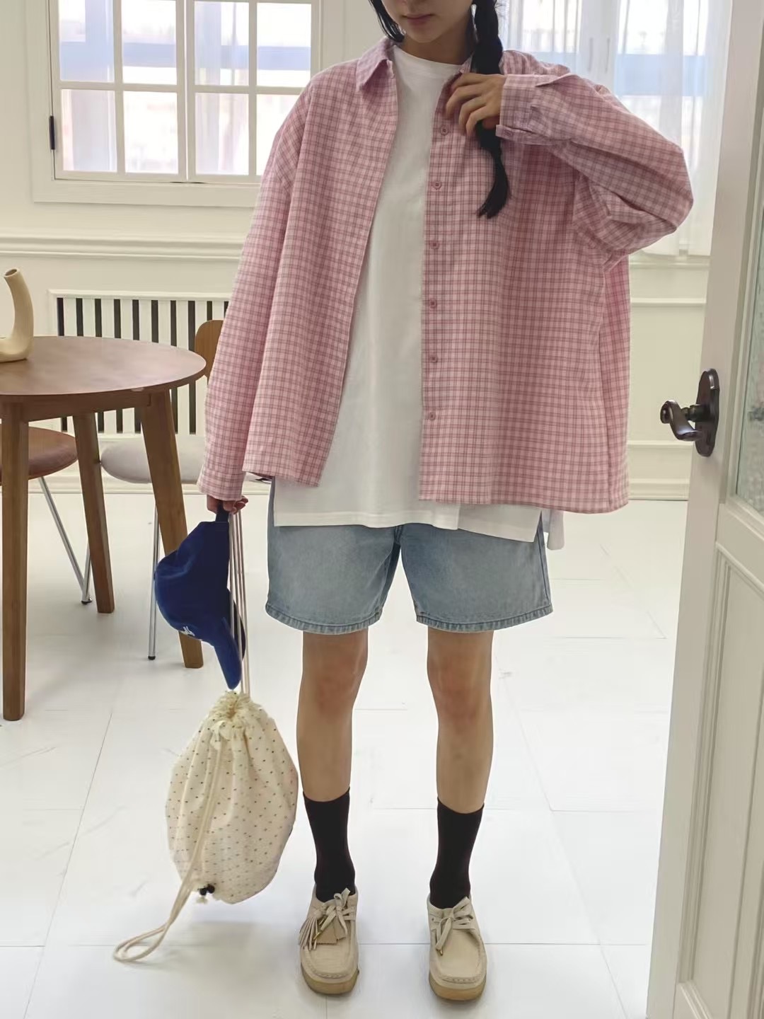 ONTHEMOOD東大門㊣實拍女裝新款人氣時尚休閑真品襯衫蕾絲衫RIPPLE襯衫/蕾絲衫圖色2
