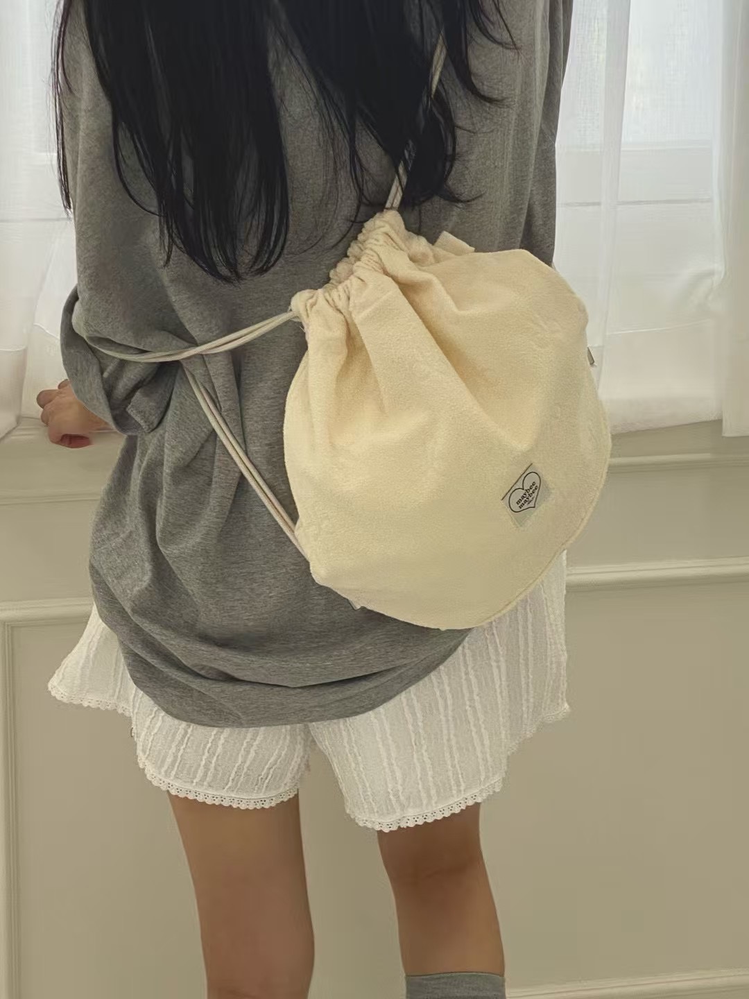 ONTHEMOOD東大門㊣代購女士新品推薦25春夏熱賣職業雙肩背包RIPPLE雙肩背包