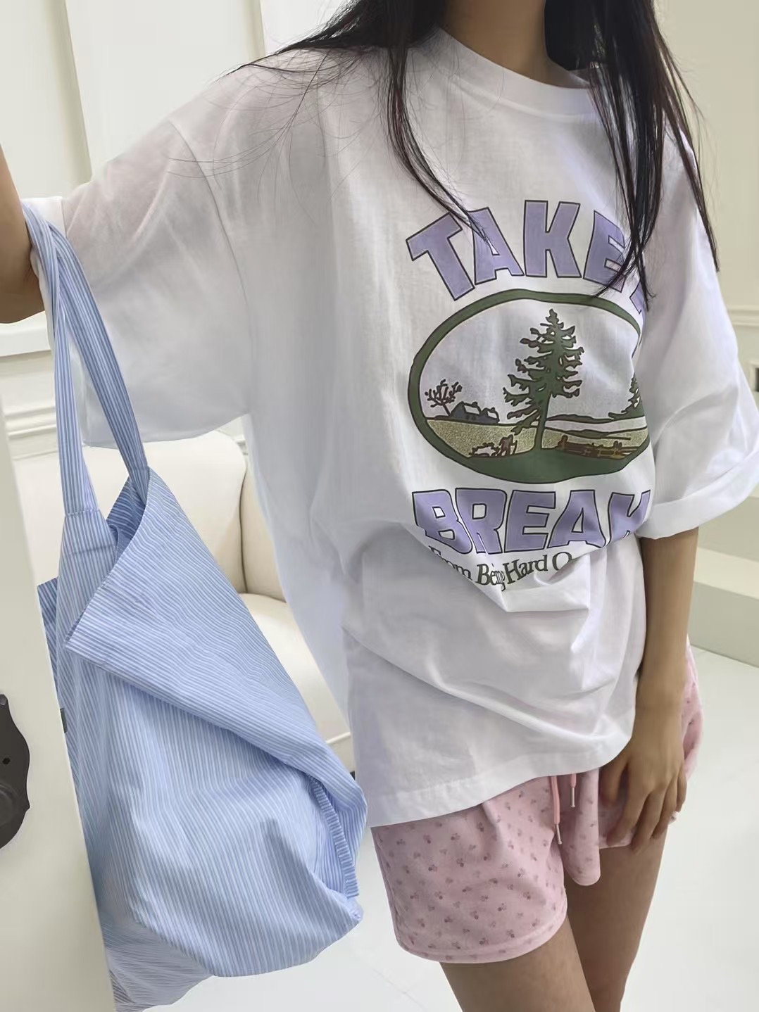ONTHEMOOD東大門㊣直郵女裝新品熱賣職業推薦真品時尚25春夏T恤RIPPLET恤