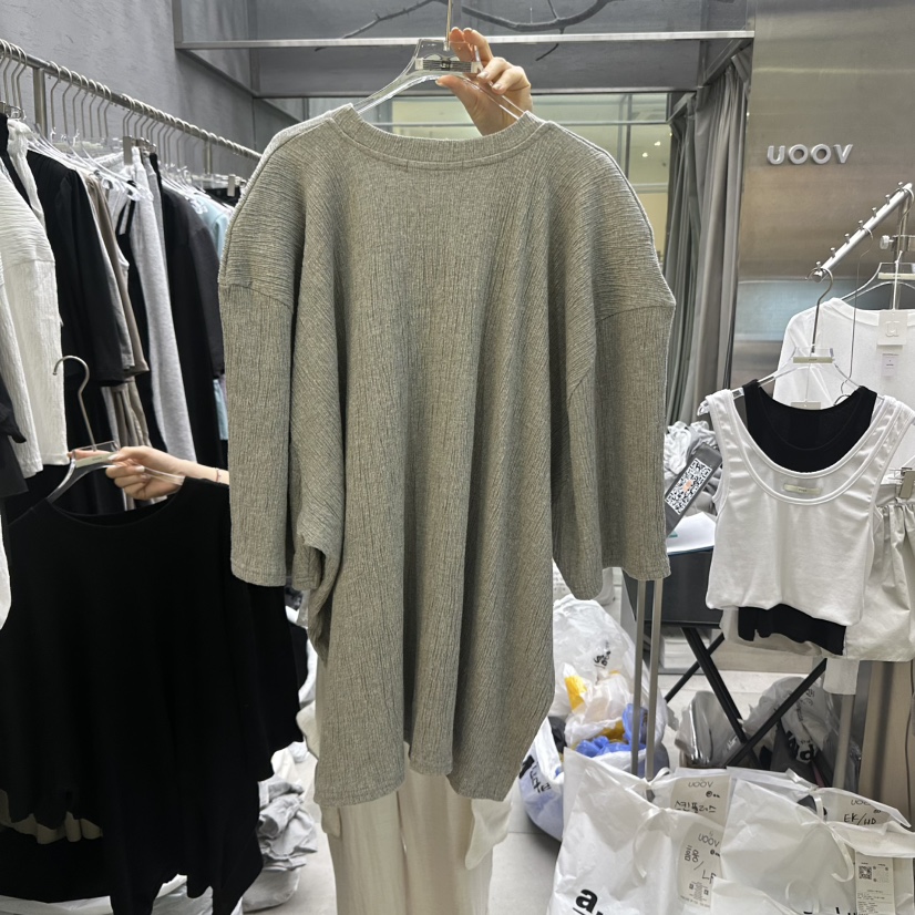 UOOV韓國直郵㊣女士新品推薦職業人氣時尚休閑真品25春夏長袖T恤UOOV長袖T恤