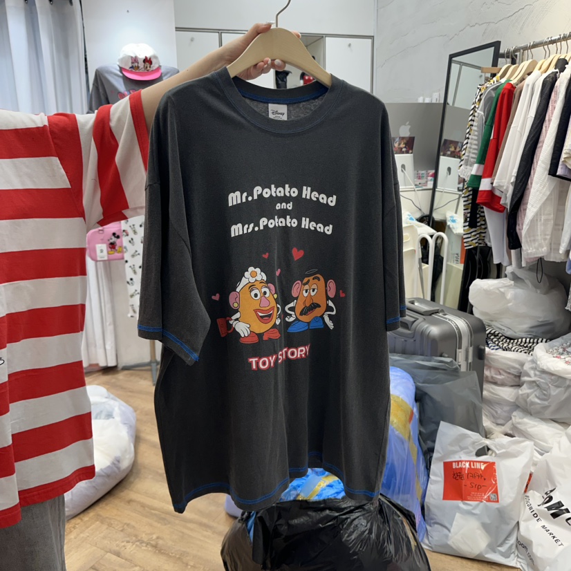 DE LINE東大門㊣代購女裝新品25春夏時尚真品人氣熱賣休閑T恤DE LINET恤圖色2