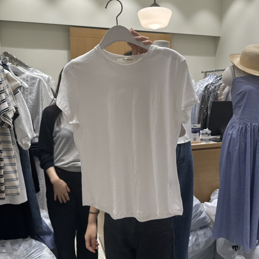 THE SIGNATURE韓國代購㊣女士新品25春夏休閑推薦熱賣時尚T恤THE SIGNATURET恤圖色1