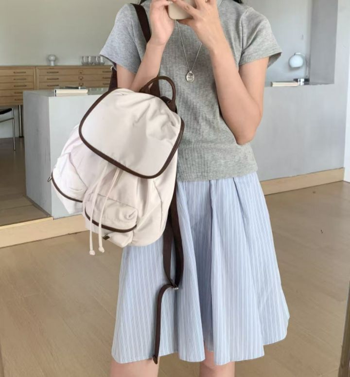 TROUVAILLE韓國代購㊣女士新款熱賣推薦時尚休閑真品雙肩背包TROUVAILLE雙肩背包