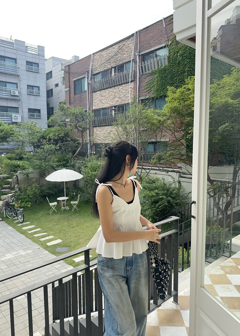 OUPPT韓國代購㊣女裝新品休閑時尚熱賣職業25春夏真品吊帶背心OUPPT吊帶/背心