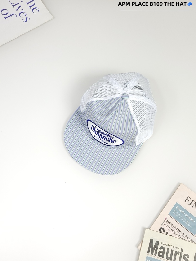 THE HAT-P東大門㊣代購女士新品推薦25春夏時尚真品帽子條紋THE HAT帽子圖色2