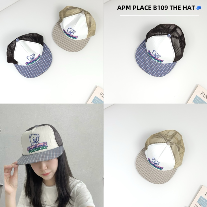 THE HAT-P東大門㊣直郵女裝新品職業休閑熱賣人氣帽子格紋THE HAT帽子